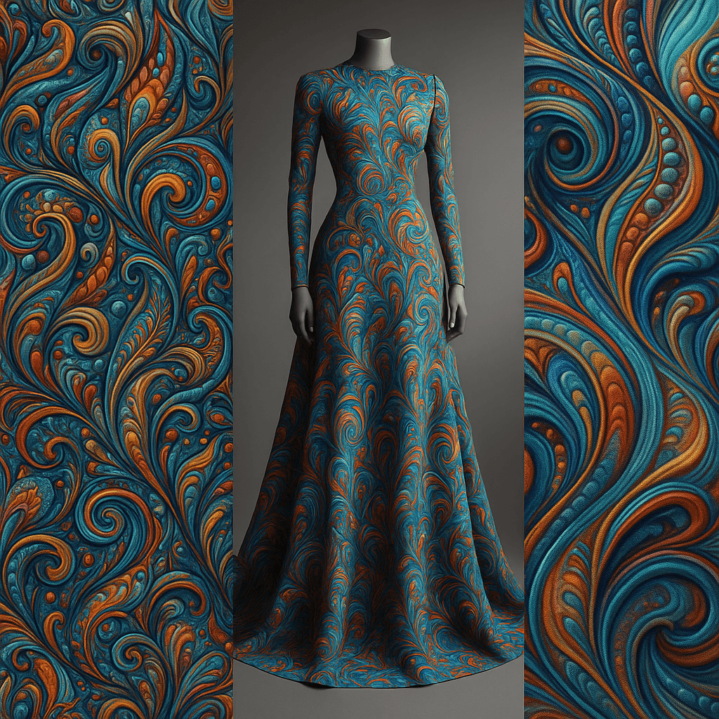 高定数码印花图案设计案例